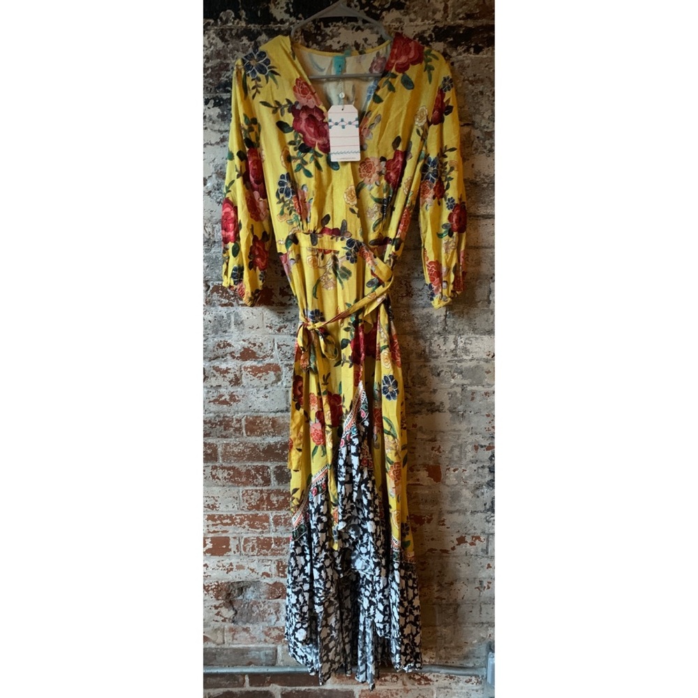 NWT Anthropologie Farm Rio Sunlit Wrap dress - Picture 3 of 8